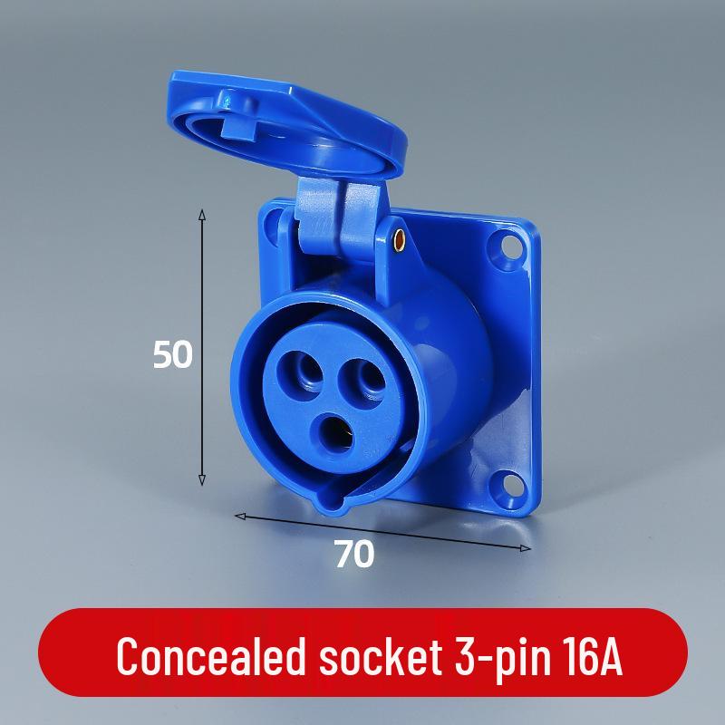 3/4/5 Pin Waterproof Aviation Connector, 32A, Three-Phase, Male & Female, Non-Explosion-Proof