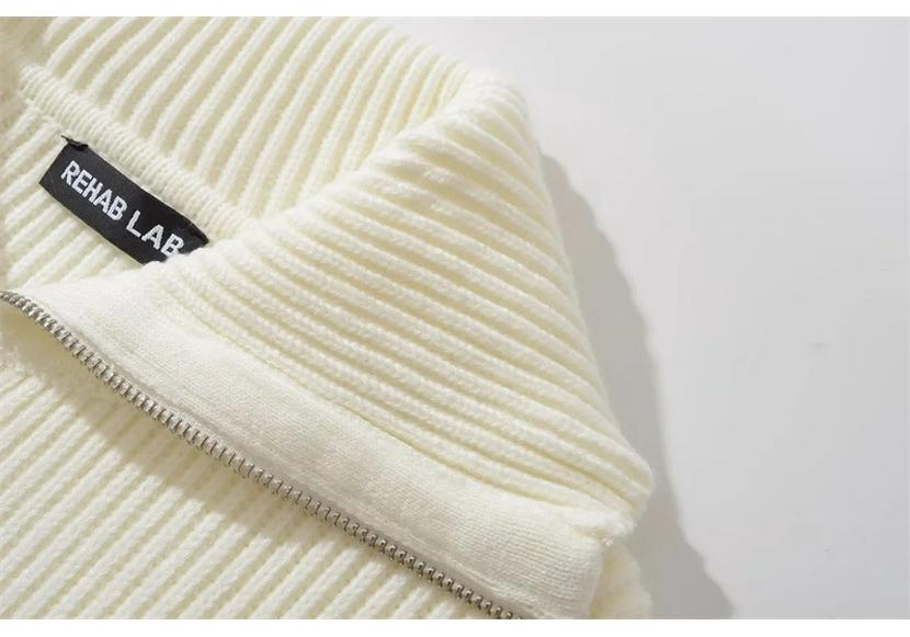 Chic Korean Double Zipper Lapel Sweater: Casual Autumn Loose Cardigan
