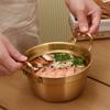 Gold/Silver Soup Pot Stainless Steel Milk Pot Serving Pot Korean Ramen Pot  Cuisine