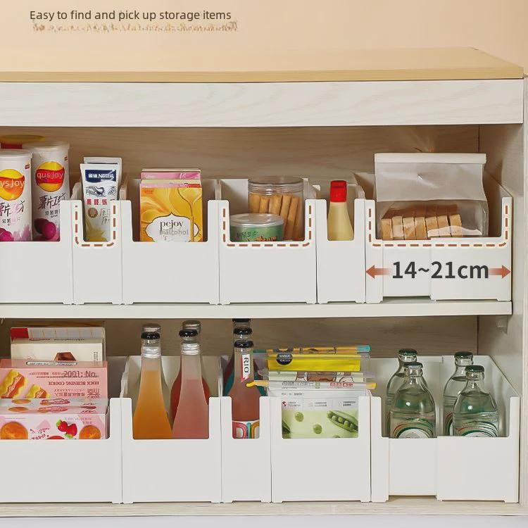 Einziehbare rechtwinklige Aufbewahrungsbox für die Küche: Schmaler Organizer aus Kunststoff für Kleinigkeiten