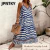 JPNTKY Women's Fashion Casual Sleeveless V-Neck Casual Dresses