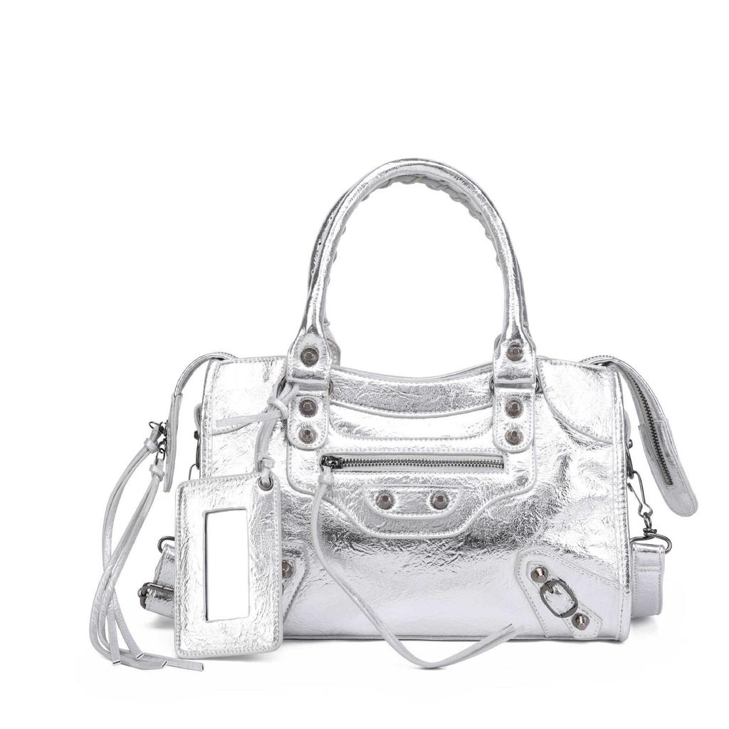 Women's Mini Crossbody Tassel Bag - Medium/Small Size, Motorcycle Style