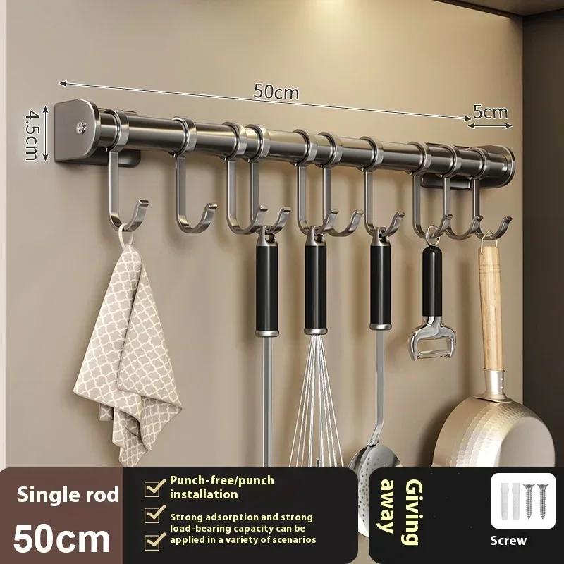 Estante Montado en Pared Estante de Almacenamiento para Especias Accesorios de Cocina Estante Soporte para Cuchillos de Cocina Colgador Estante Organizador de Estantes