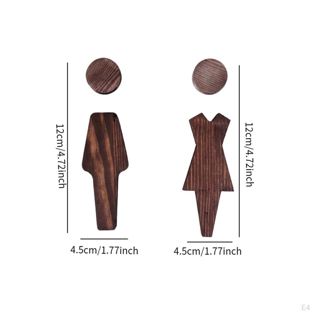 2 Stück Herren- und Damen-Toilettenschilder Badezimmerdekorationen Wandaufkleber Dekor