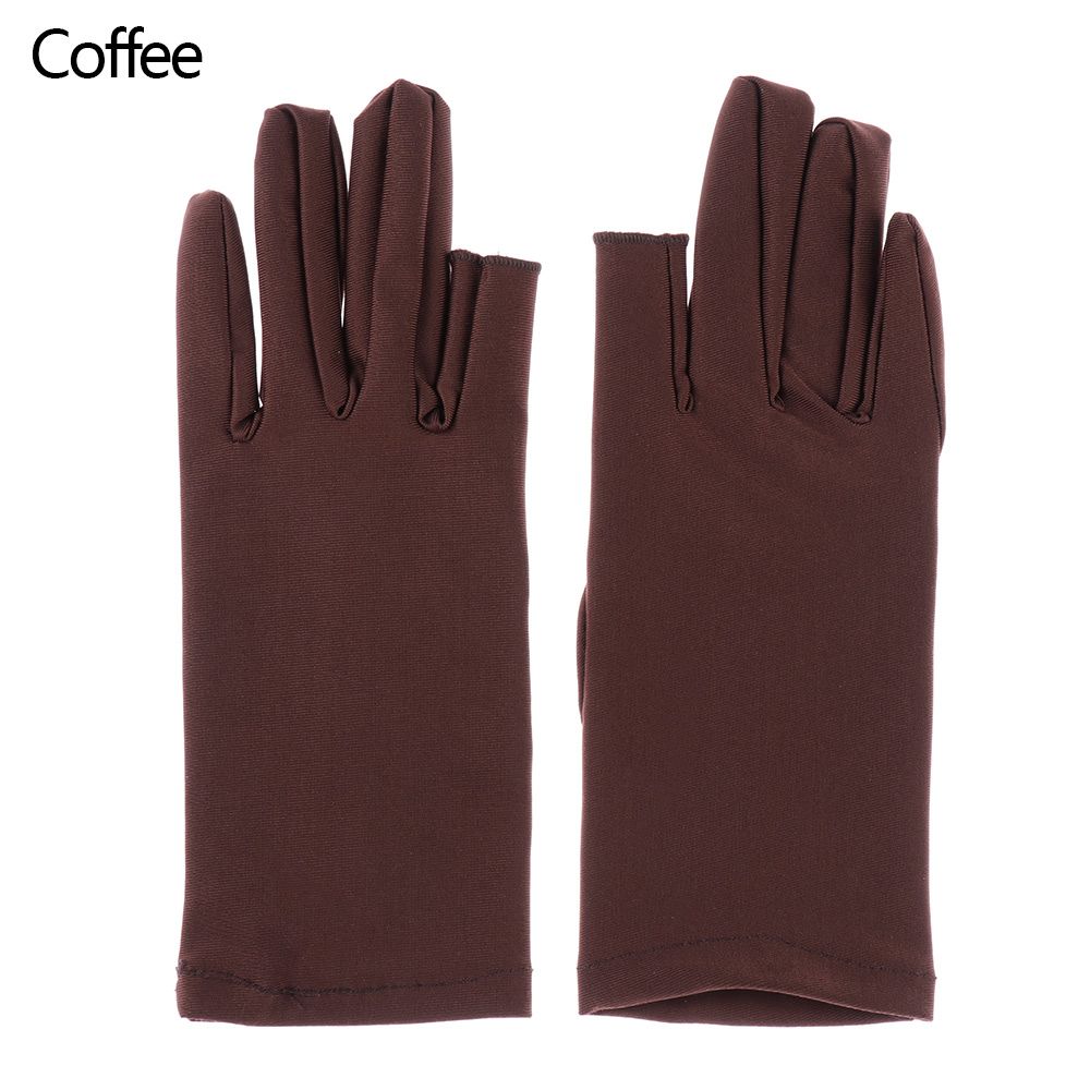 Stretch Sun Protection Thin Spandex Gloves Summer Mittens Driving Gloves Two Finger Touch screen