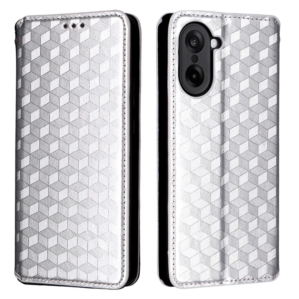 For OnePlus Nord CE5 5G/Ace 5 Racing 5G Case Wallet Rhombus Imprinted Leather Phone Cover