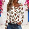 Women Plus Size White Floral Printed Asymmetric Cutout Cold Shoulder Long Sleeve Fitted Blouse