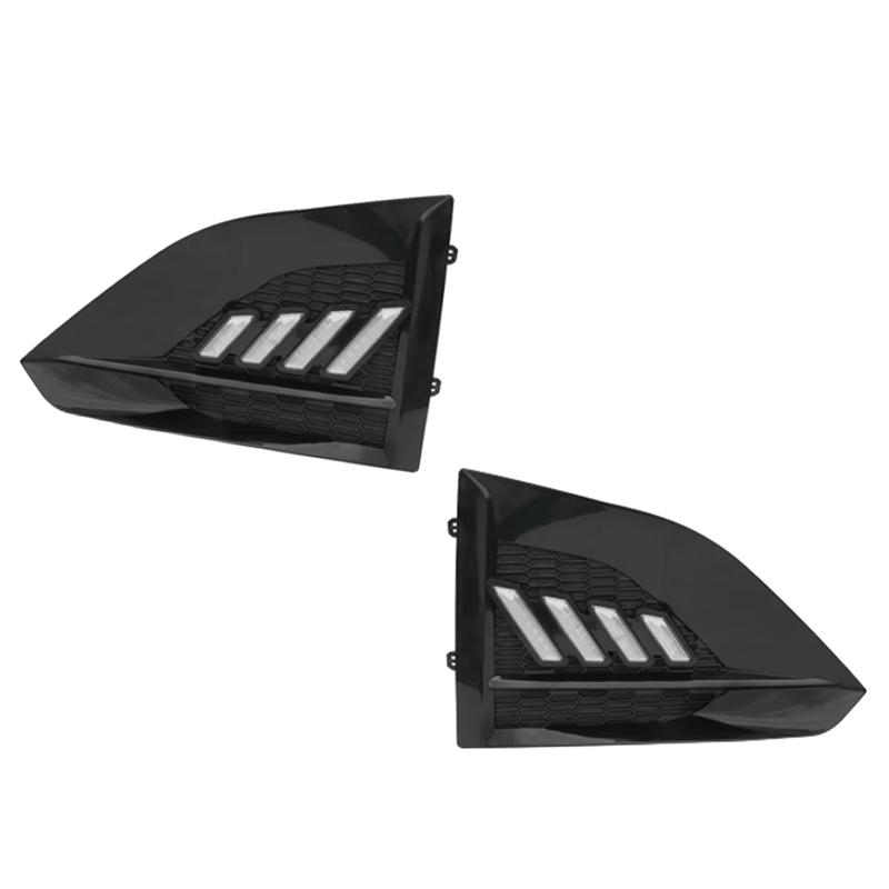 A28G-White+ Yellow+ Blue Light LED Daytime Running Light DRL Turn Signal Fog Lamp For Nissan Altima Teana 2024 2025