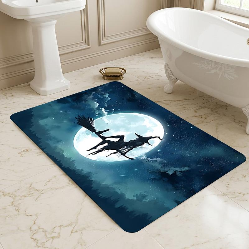 Moon Witch Living Room Nonslip Area Rug Soft Carpet For Bedroom Game Playroom Sofa Office Home Decor Doormat Christmas Gift C929456