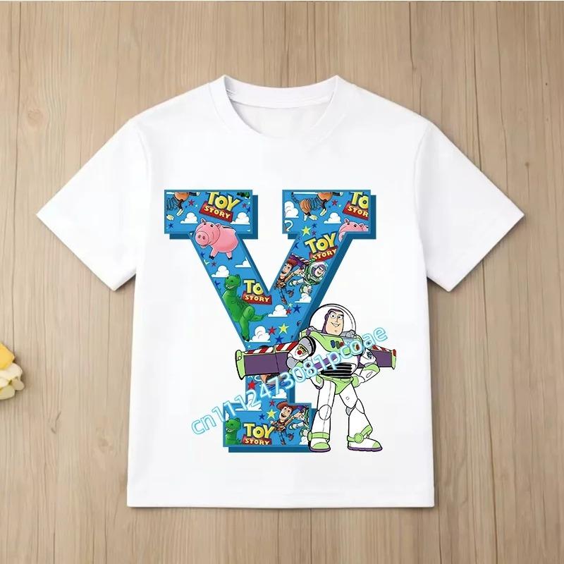 T-shirt Bambino Saetta McQueen Abbigliamento Bambini Numero Compleanno 1-9 Stampa Abbigliamento Bambini Abbigliamento Festa Top in Cotone Maglietta Cars