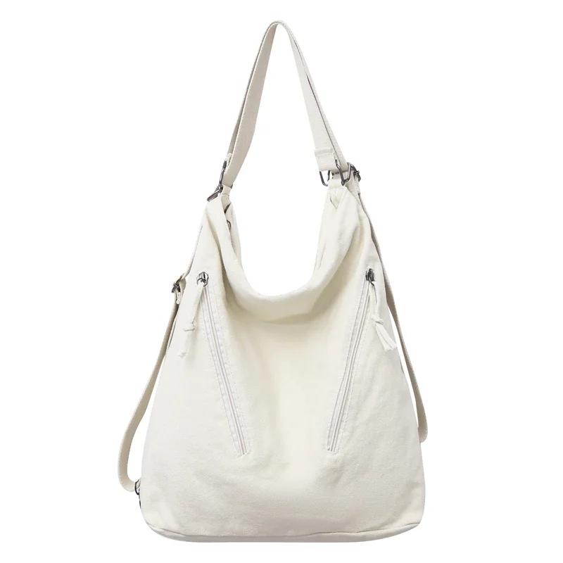Casual Canvas Fashionable Women s Shoulder Bag Versatile Large Capacity Backpack Women s Crossbody Bag