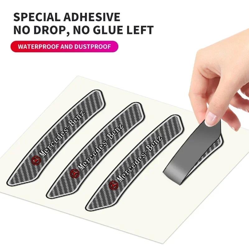 CFG1 4pcs Car Trim Badge Wheel Brow Decal Car Wheel Hub Sticker For Mercedes Benz B/C/E/S Class A Class C200L GLC GLK CLA Accessories