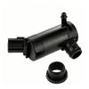 Electric Windshield Washer Fluid Pump 12V with Two-Hose Connection Structure, Approx. 8cm/3.15Inch Black ABS Motor and Tank Grommet 6F1Z-17664-A
