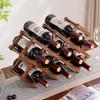 Desktop Wine Rack, Multi-Layer Wine Storage Rack, Red Wine Display Cabinet, Bamboo Bottle Holder for Home and Living Room