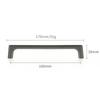 WV Black Kitchen Cabinet Storage Handles 96-320mm Dressers Cupboard Closet Wardrobe Door Drawer Knobs Furniture Hardware Pulls