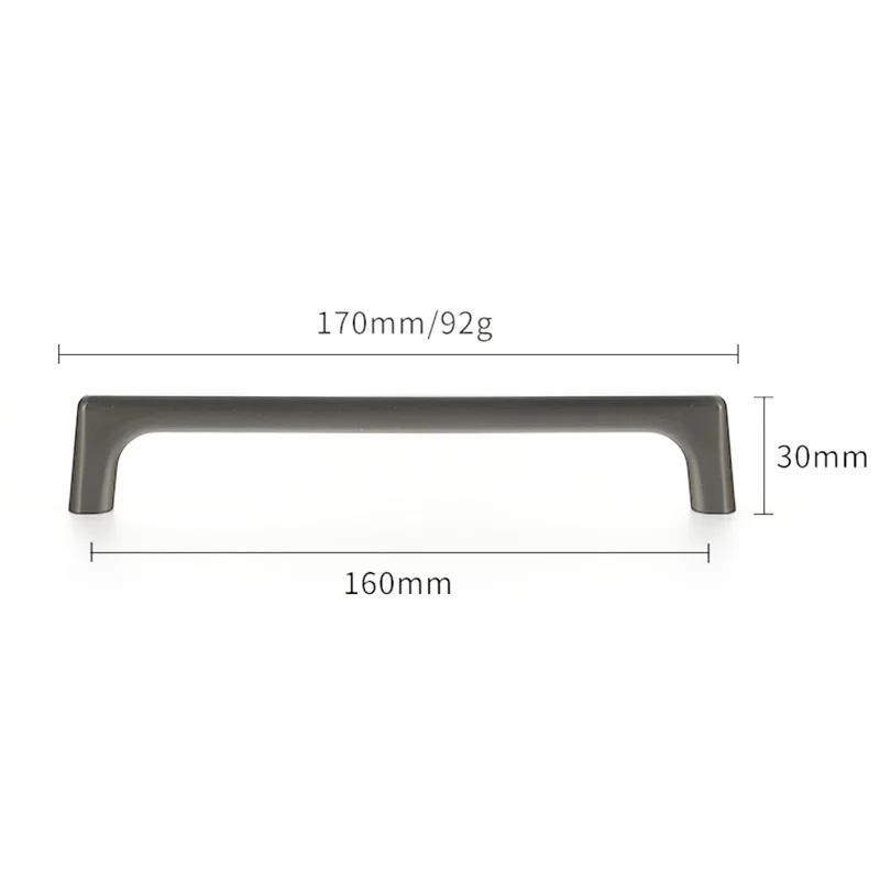 WV Black Kitchen Cabinet Storage Handles 96-320mm Dressers Cupboard Closet Wardrobe Door Drawer Knobs Furniture Hardware Pulls