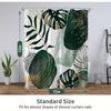 Boho Shower Curtain with 12 Hooks, 72''x72'' Polyester Fabric, Quick Dry, Weighted Hem, Abstract Green Plant Shower Curtains for