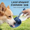 Mini Collapsible Silicone Pet Water Bottle Portable Foldable Bowl Outdoor Travel Leak-Proof  Drinking Cup for Dogs Cats Hiking