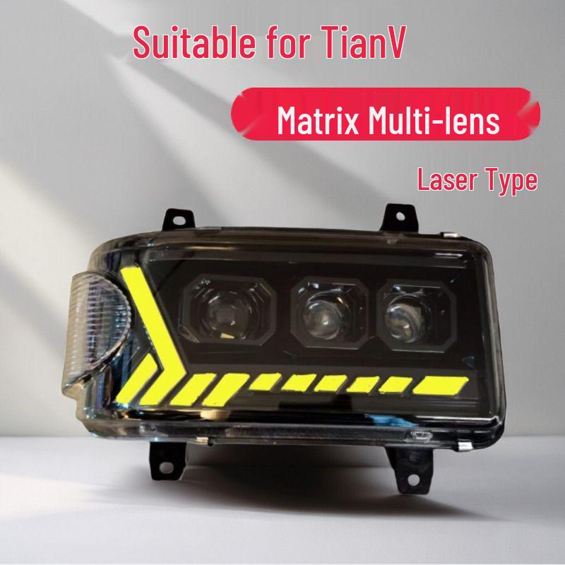 FAW Jiefang V-Han/V-Tu/V-Lu Super Bright LED Front Headlight with Tianwei Hanwei Lens Left, four jin ba yuan