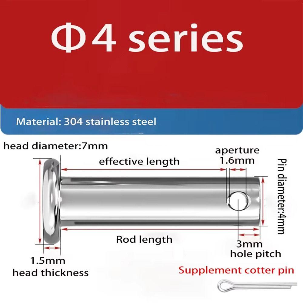 1Set M3 Positioning Pin Flat Head Plug Pin Set Durable Pin Shaft Cotter