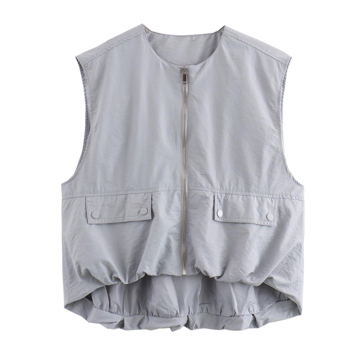 2024 Summer European & American Loose Casual Women s Cardigan Vest A14021 Medium