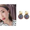 Women Simple All Match Round Shape Gold Color Earrings for Outdoor Wear