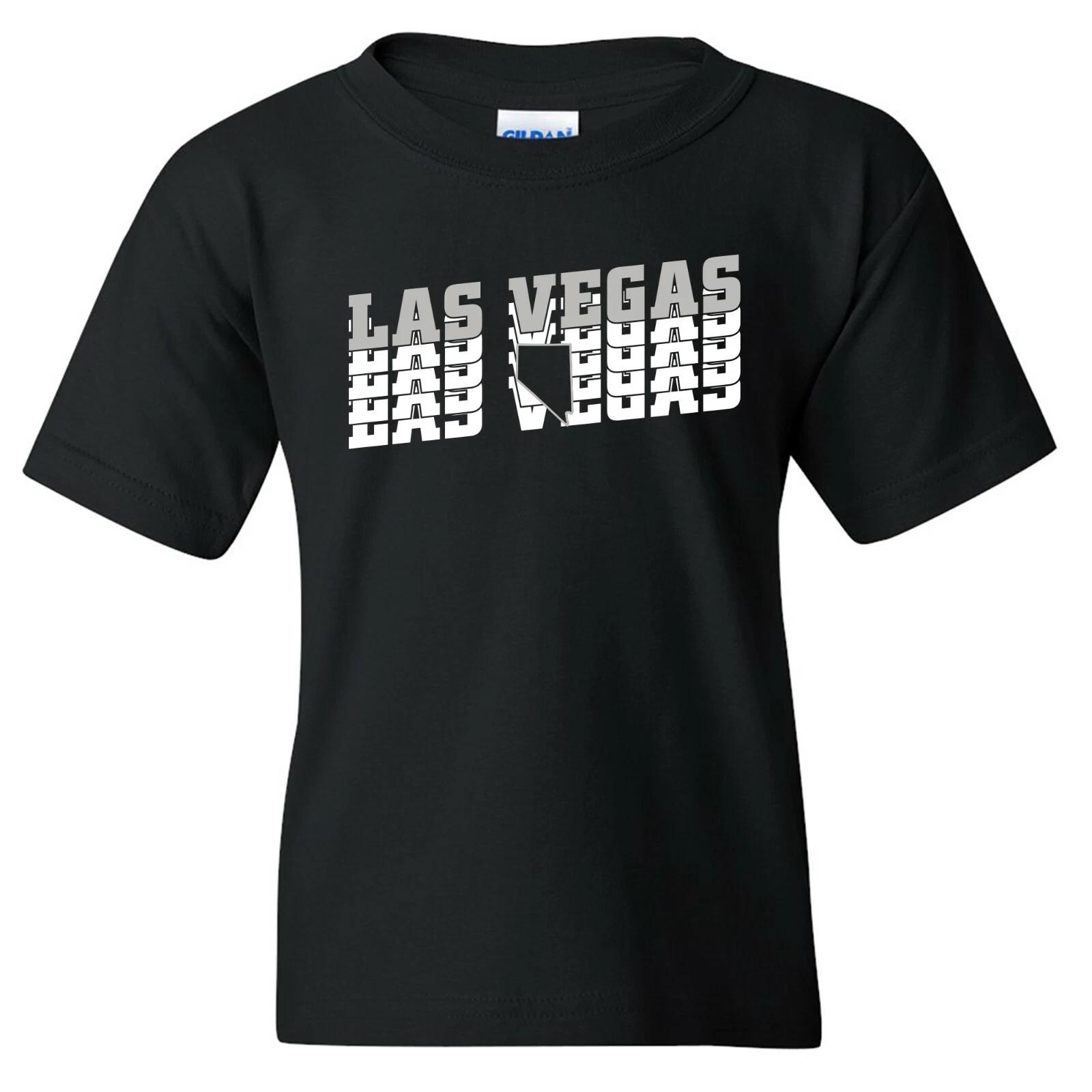 Las Vegas Retro Repeat - Hometown Local Sport Football Youth T Shirt - Black 3XL