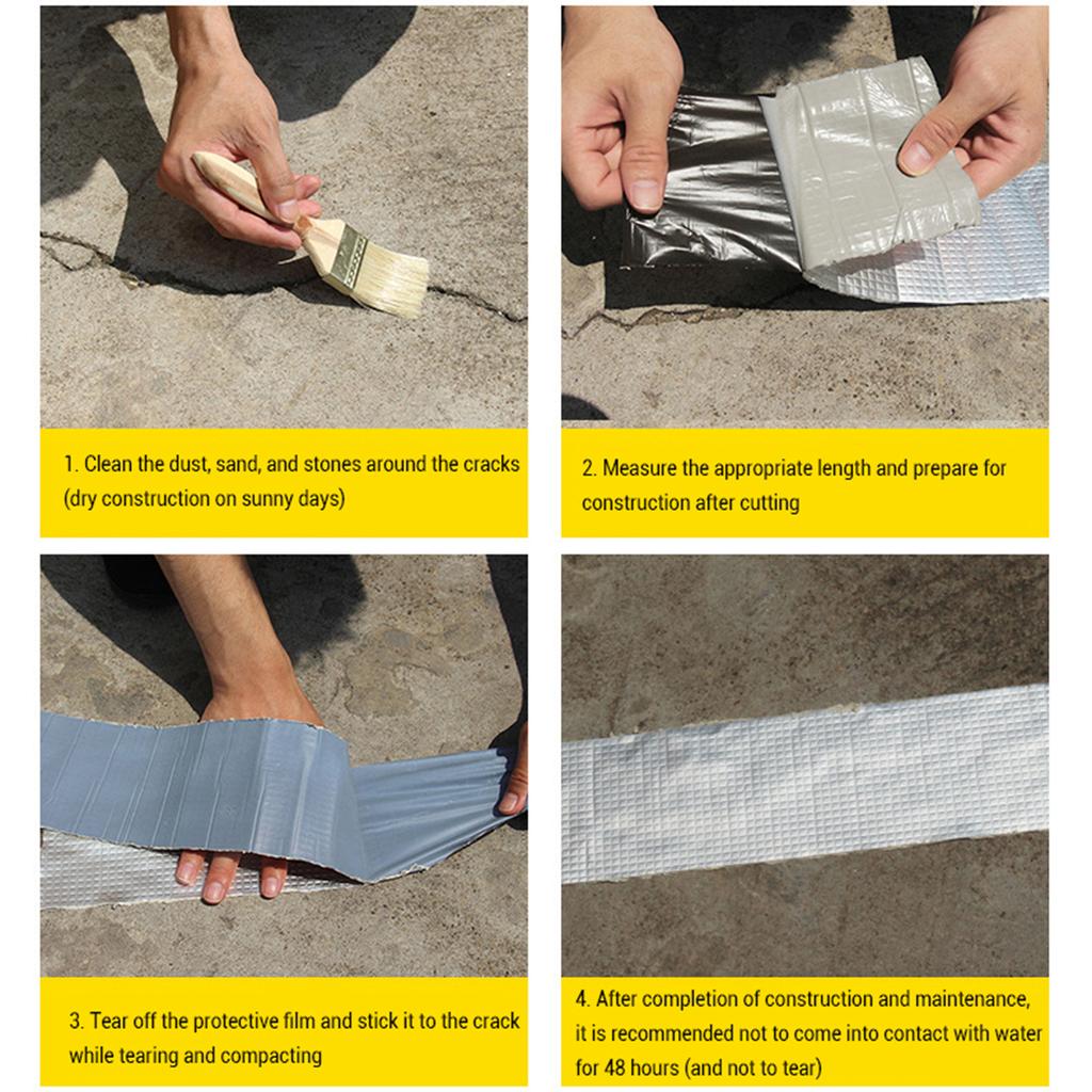 5M 5cm 10cm Breite Balken Deckband für Terrassendielen Wasserdichtung und Leckagereparatur Butylbänder für Balken und Dachsparren