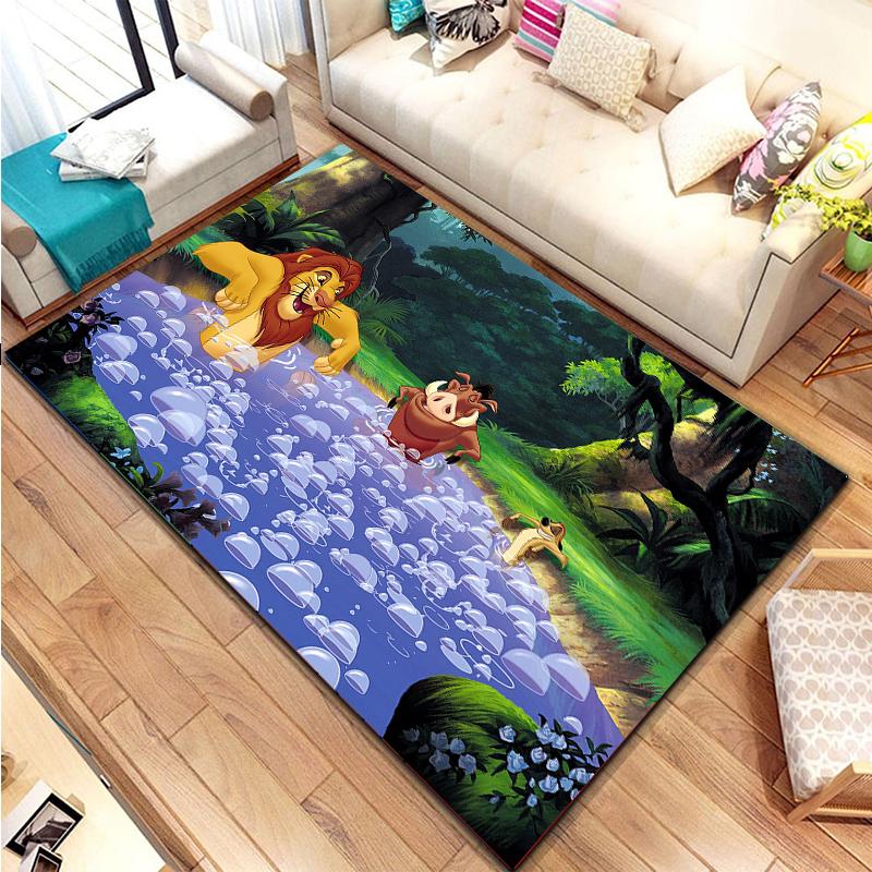 Tappeto Fantasioso a Tema Savana – Ideale per Camere di Bambini, Soggiorno e Decorazioni per la Casa | Adorabile Tappetino da Pavimento a Cartoni Animati come Regalo