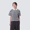 Cotton Women's Stripe Polo T-shirt Vintage Navy (S25MWFPS69)
