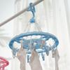 Round Hanging Clothes Drying Rack With 20 Clips Ideal For Socks And Small Garments