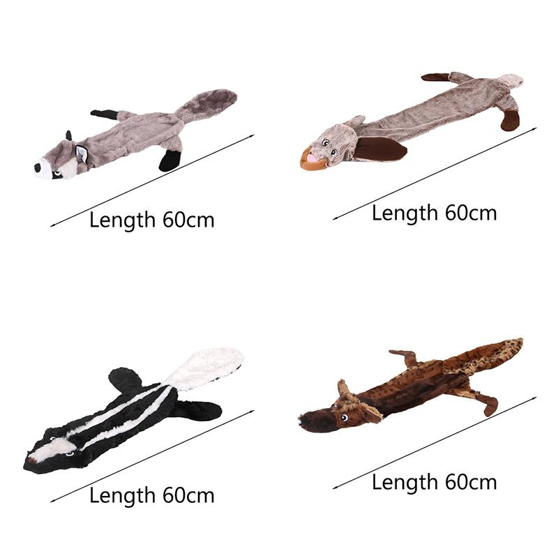 No-stuff Squeak Dog Squeaker Toy Squirrel Wolf Shape Pet Plush Chew Toys for Dogs Toys Pets Puppy Cat Accessories for Animals