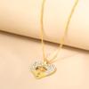Personalized Necklace, Fashionable Gold Love Point Diamond Pendant Necklace Decoration