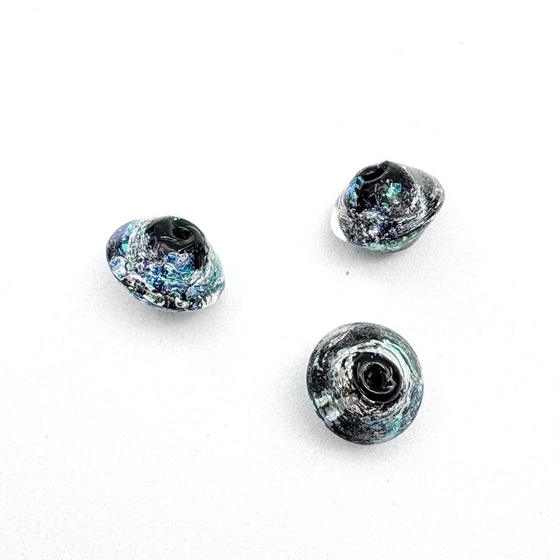 Multi-color Starry Sky Glass Beads – Irregular Shape, Hole for DIY Handmade Phone Chain Accessories