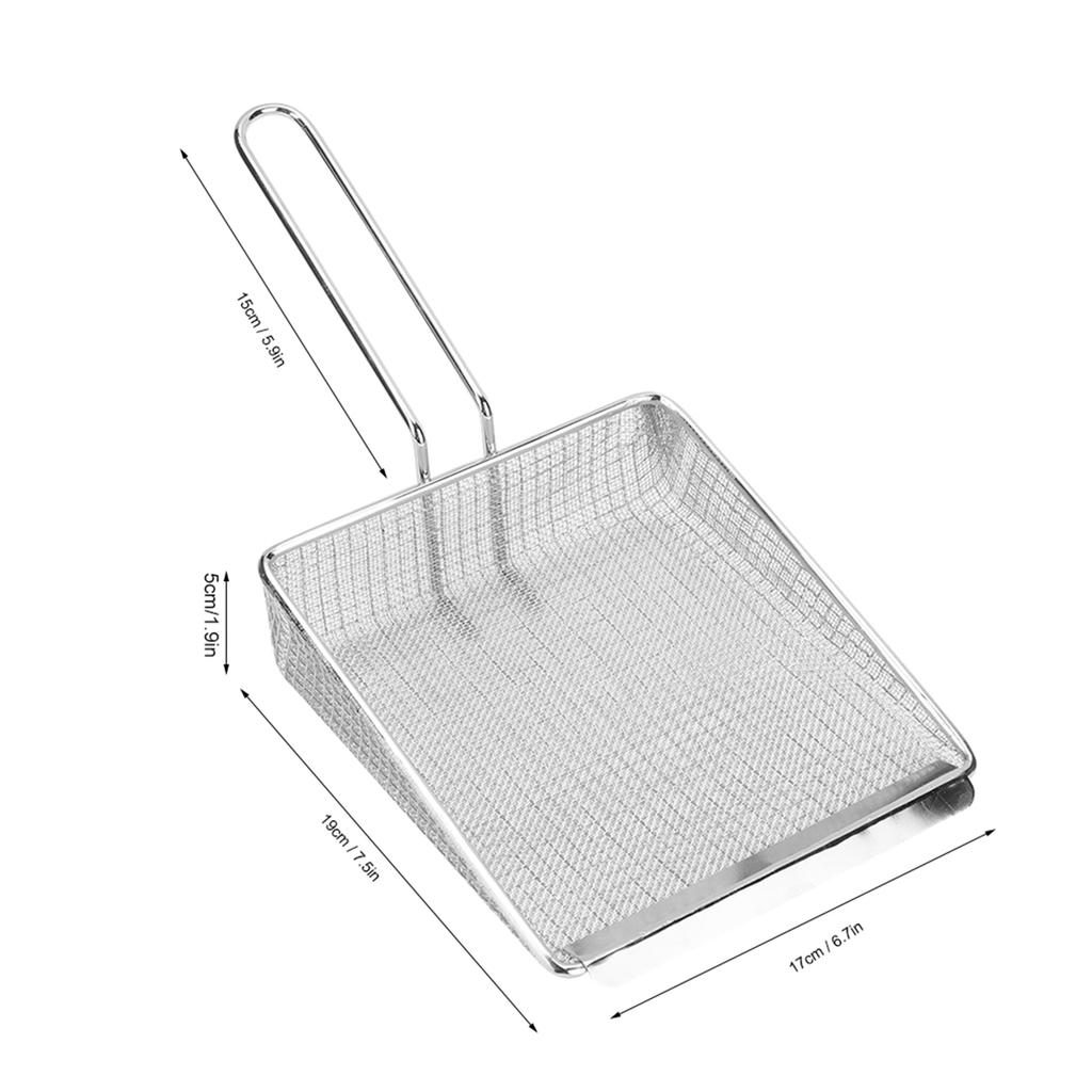 Multifunkční kuchyňská lopatka na vaření a smažení z nerezové oceli, síťovaná lopatka na hranolky