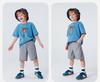 Mini Balabala Boys' and Girls' Short sleeved T-shirt Retro Island Vacation Style Cotton Soft Top 2026 Summer New Style