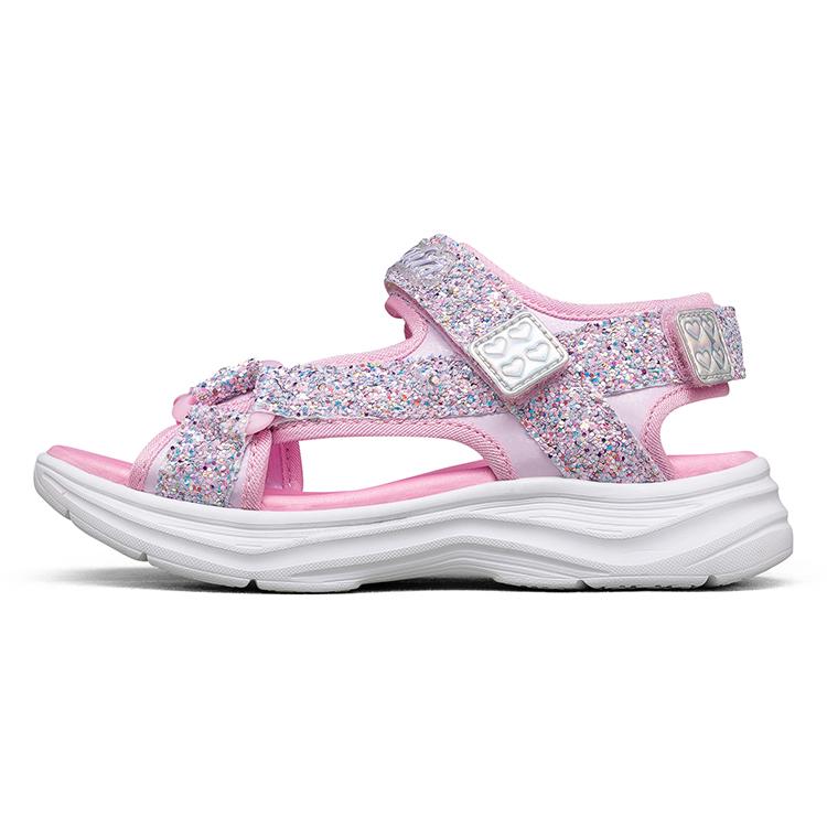 Skechers Glimmer Cute Casual Versatile Comfortable Outdoor Velcro Kids Sandals Kids sandals Light-Pink 302965L-LTPK 27.5