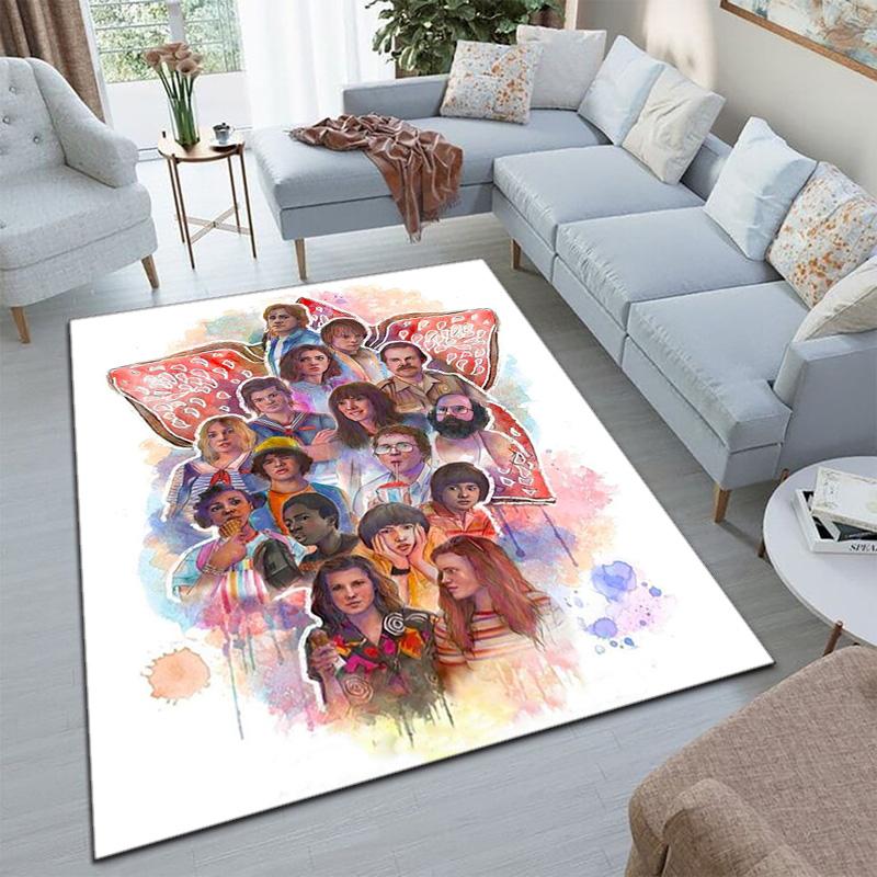 Halloween Horror Horror Theme Stranger Things Carpet Home Living Room Decoration Table and Chairs Anti Slip Door Mat Outdoor Picnic Mat Carpet A21