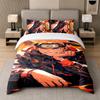 3-teiliges Bettwäsche-Set, Naruto 1 Bettbezug und 2 Kissenbezüge, Bedruckte Bettwäsche-Deko für Gästezimmer