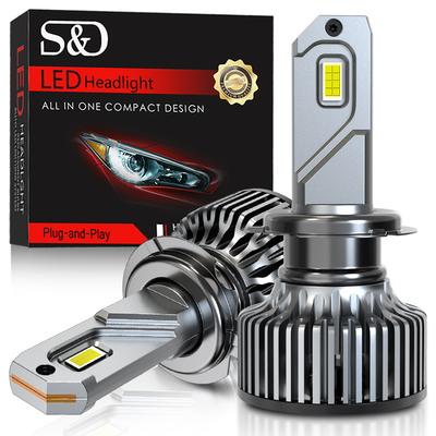 2Pcs 150000LM H7 LED Headlight H4 LED Bulbs H1 H8 H11 9005 HB3 9006 HB4 9012 HIR2 3570 CSP LED Copper Tube Car Headlamp Auto Fog Light 6000K 12V