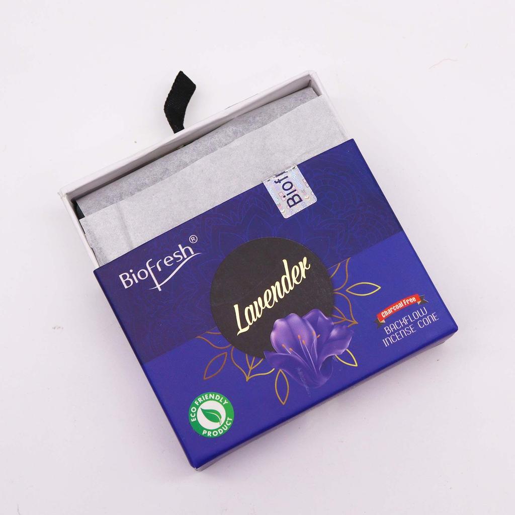Lavender Charcoal-Free Backflow Incense Cones 40 Count