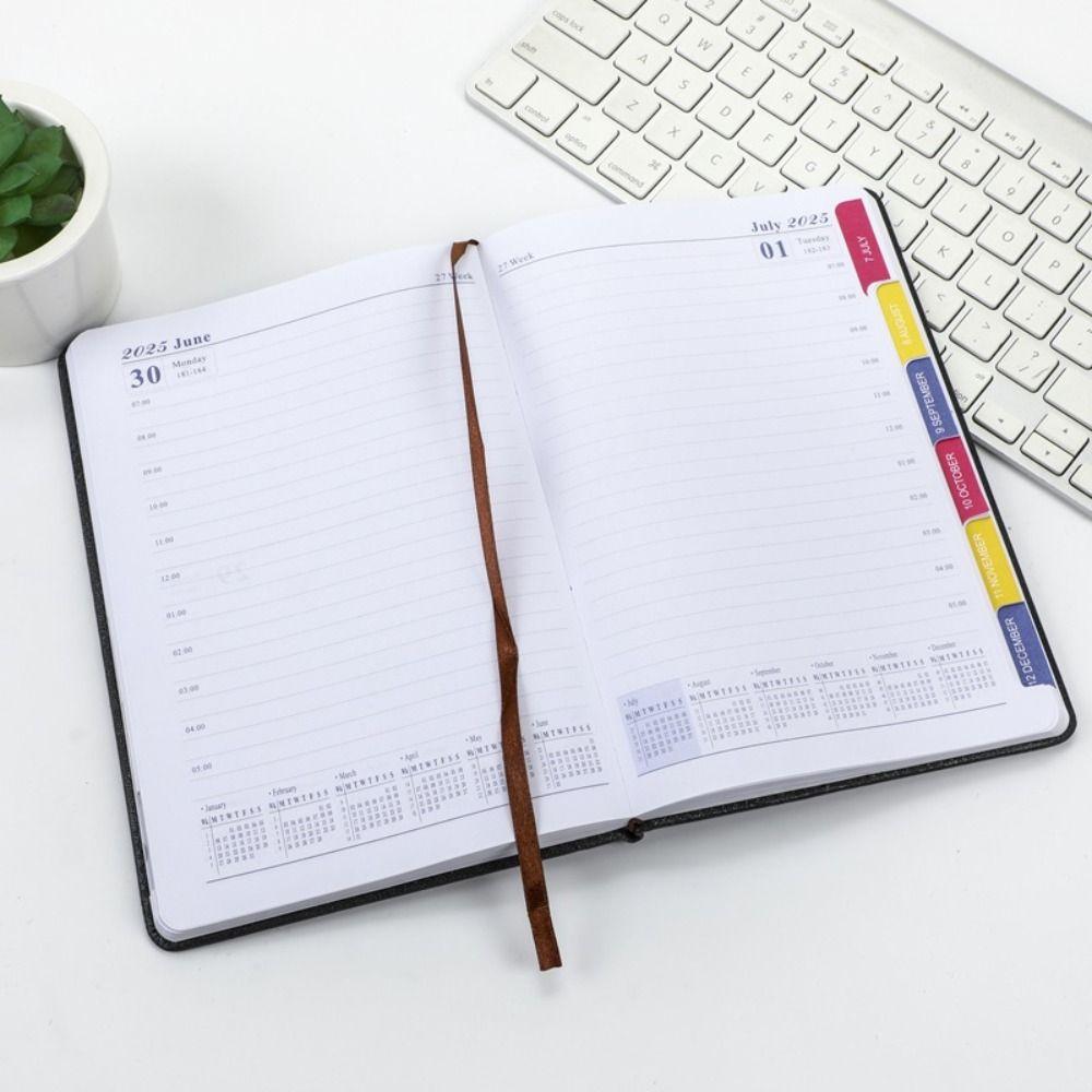 156 Pages 2025 Journal Notebooks Soft PU Cover 365 Days Notepad Business Notebook  Office