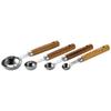 8-Piece Wooden Handle Stainless Steel Measuring Cup and Spoon Set