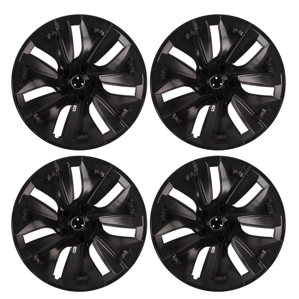 4pcs 19in Wheel Hub Cap Matte Black Sporty Design Replacement for Tesla Model Y 2020?2022
