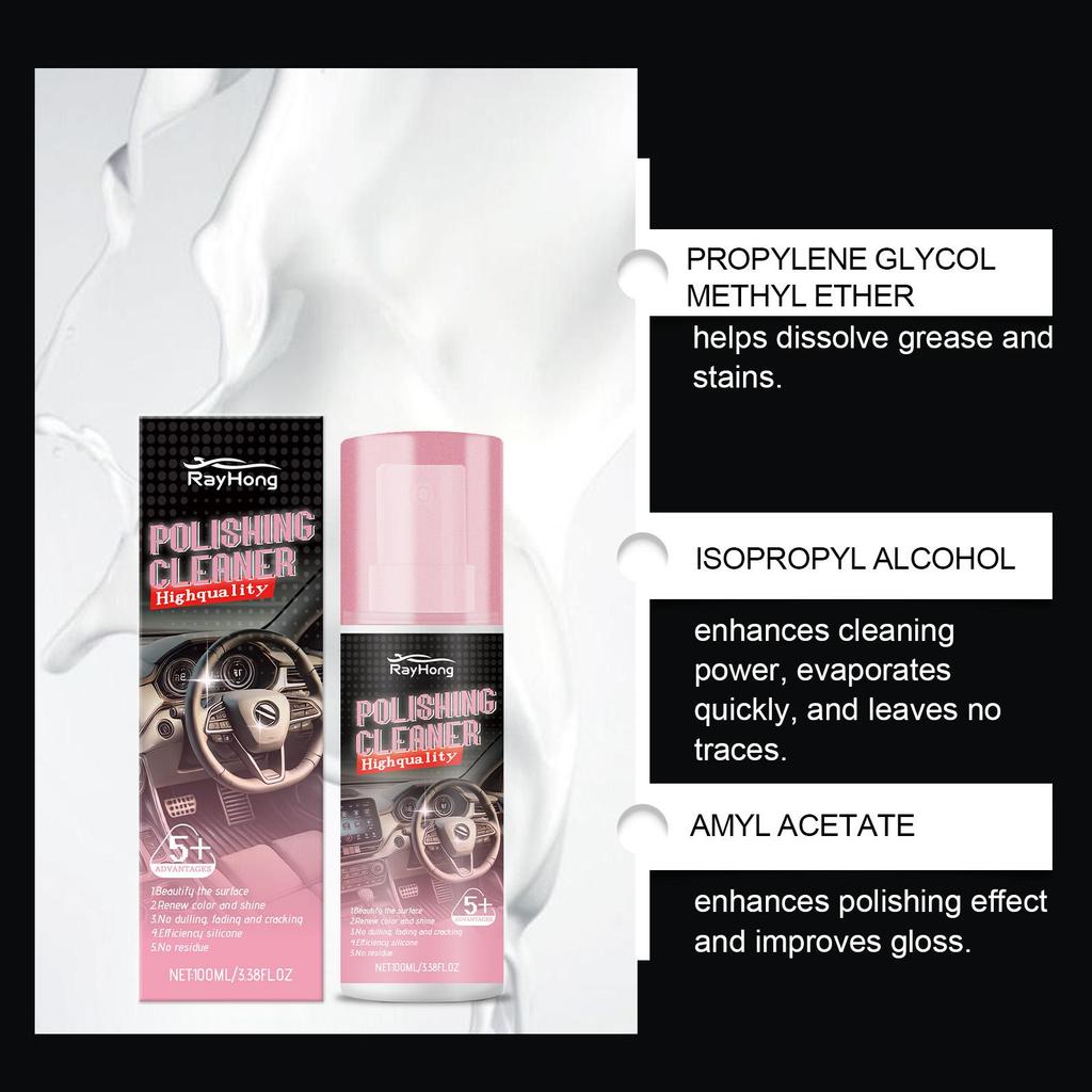 RAYHONG Car Interior Polish Polishing Treatment Coating Agent Car Interior Cleaner & Polisher
