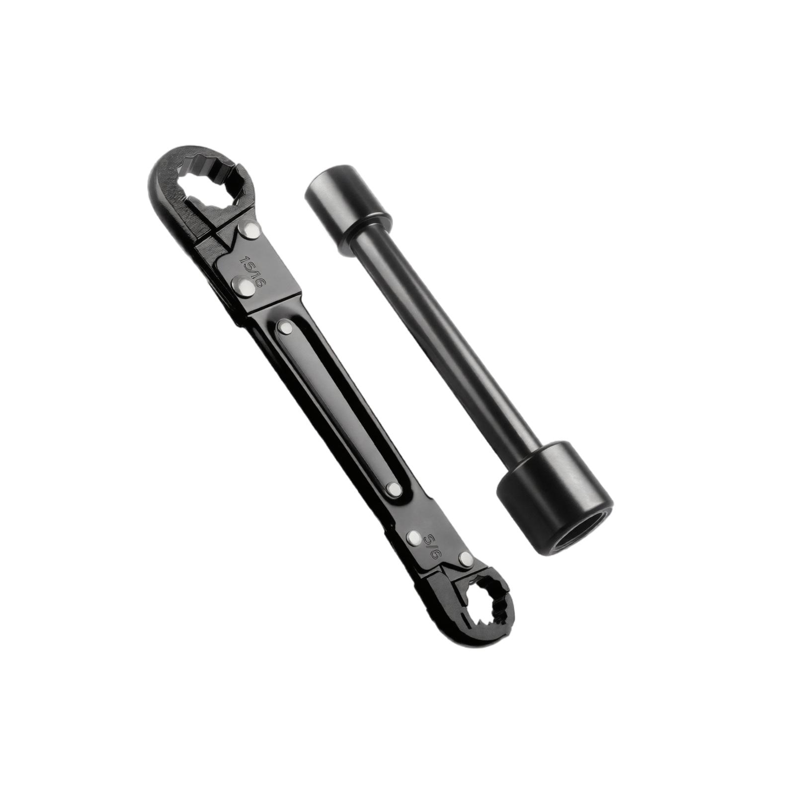 Double Head Pipe Wrench and Double Head Tire Repair Socket Wrench Set for Automotive and Plumbing Applications Durable Steel Construction Hand Tool One Size