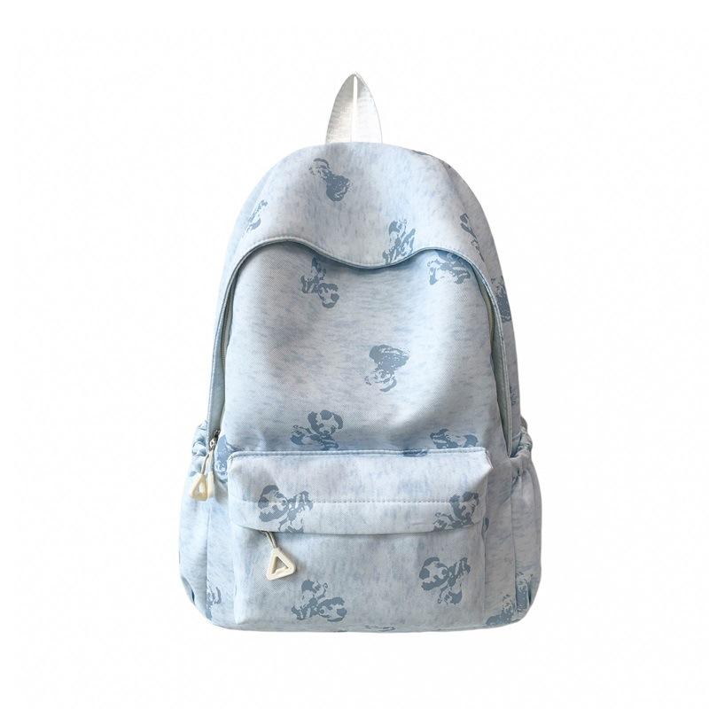 Schoolbag New Japanese College Style Large-capacity Backpack Female Students High Value Lightweight Schoolbag Cute Bear Print Backpack