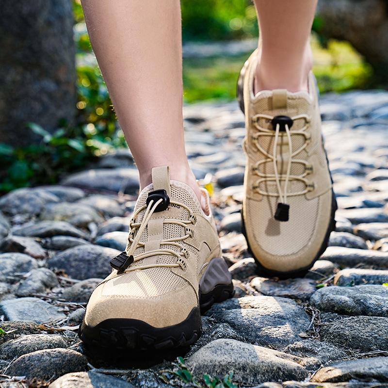 Herr Lätta Vandringsskor Utomhus Promenad Vandringsskor Camping Casual Sneakers Herr Andningsbara Mesh Plus Storlek Sneakers