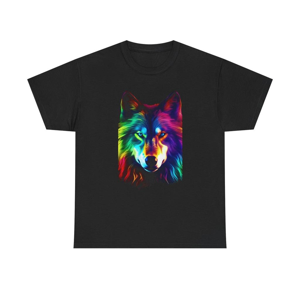 Neon Wolf Unisex Heavy Cotton Tee