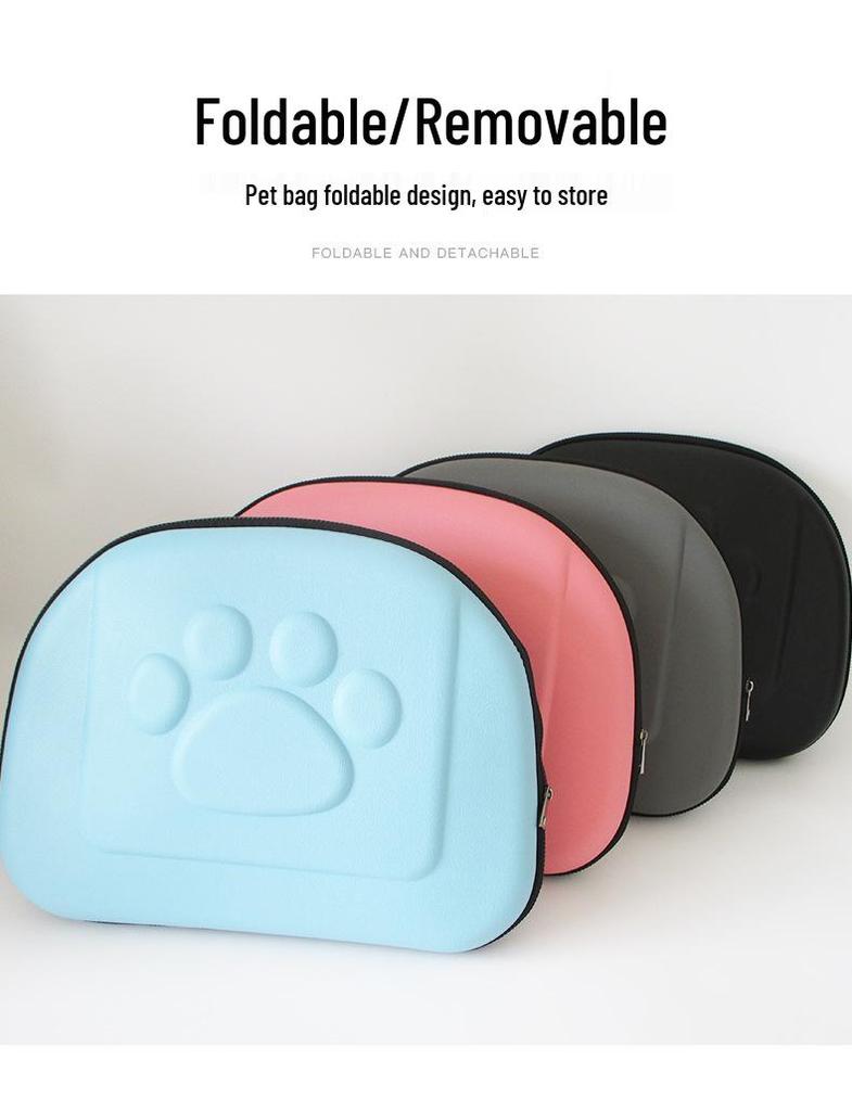 Foldable & Breathable Pet Carrier: Portable Handheld Cat and Dog Backpack/Cage